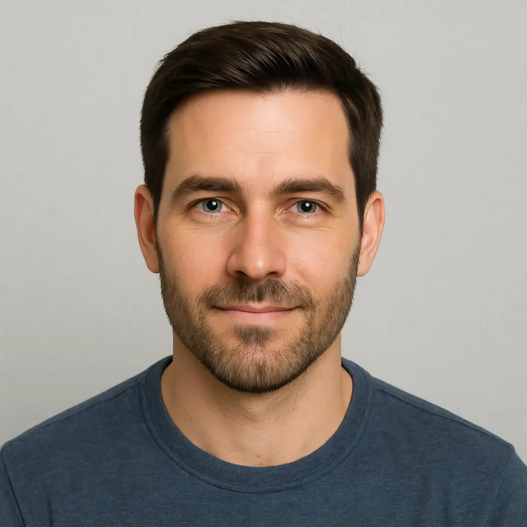 Natural man with full hair after hair restoration treatment at ROG Hair Institute.